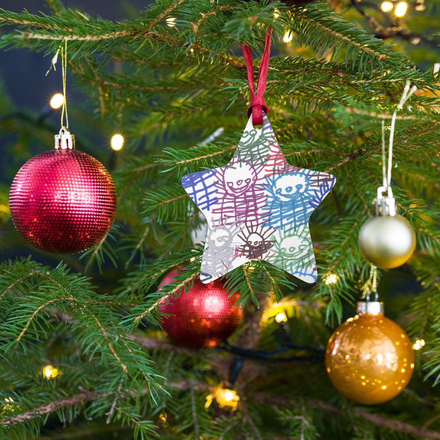 Wooden ornament & magnet - "Pretty Flower's 60th Birthday Party"