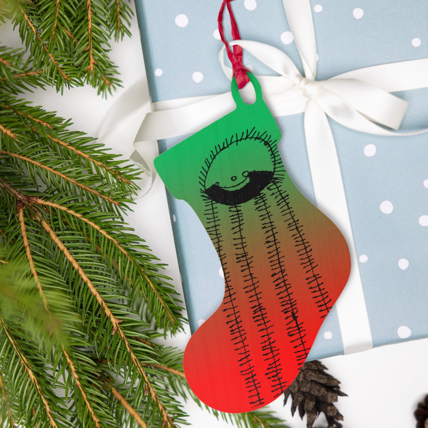 Wooden ornament & magnet - "Just Me"