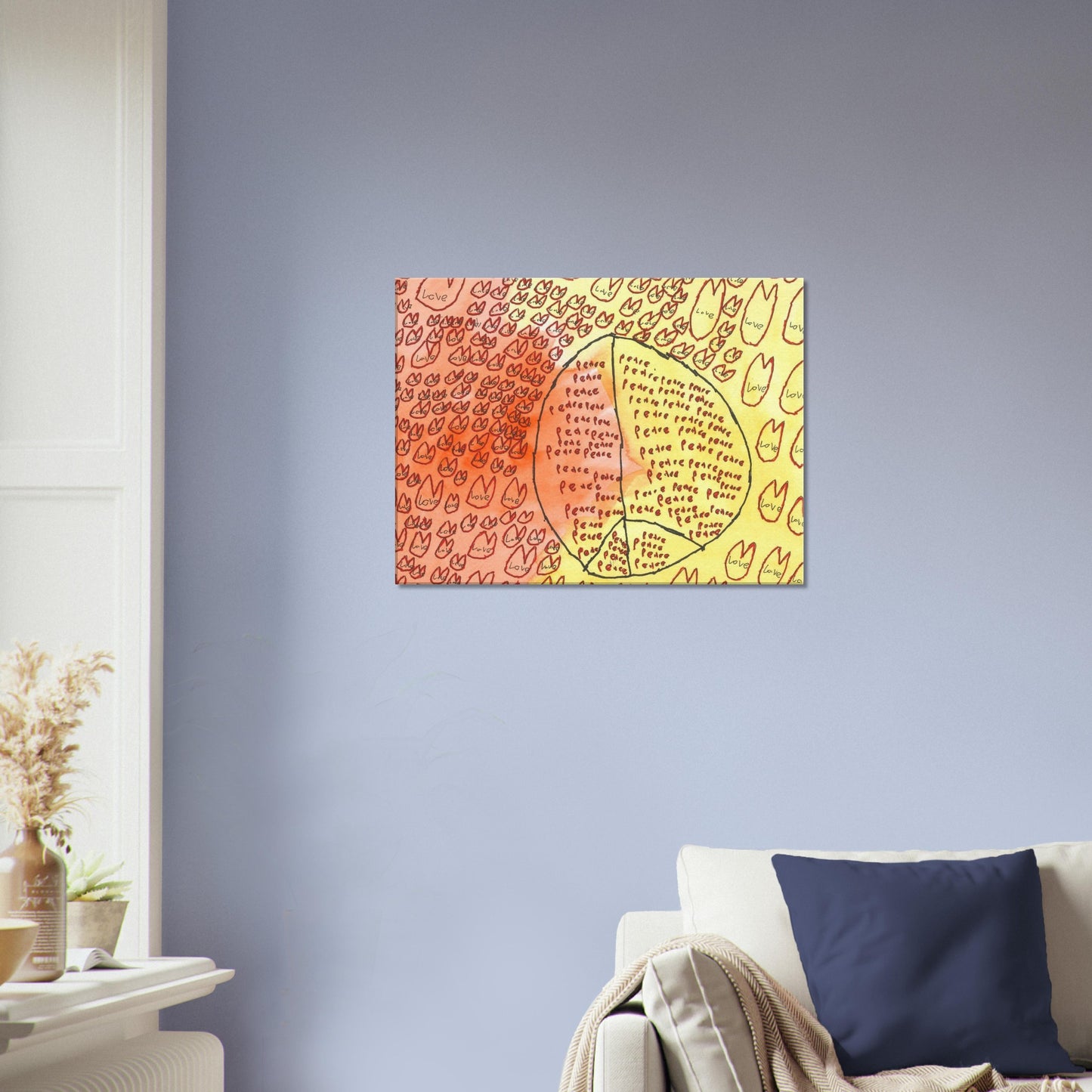 Canvas Print 18"x24" - "Peace and Love"