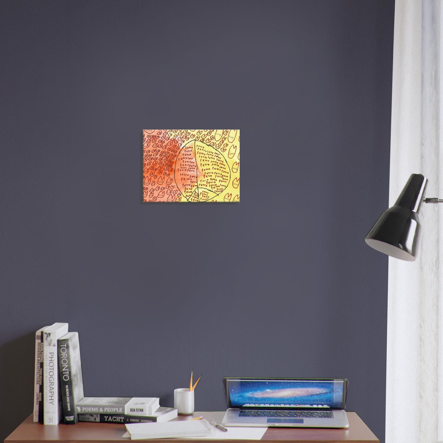 Canvas 12"x16" - "Peace and Love"