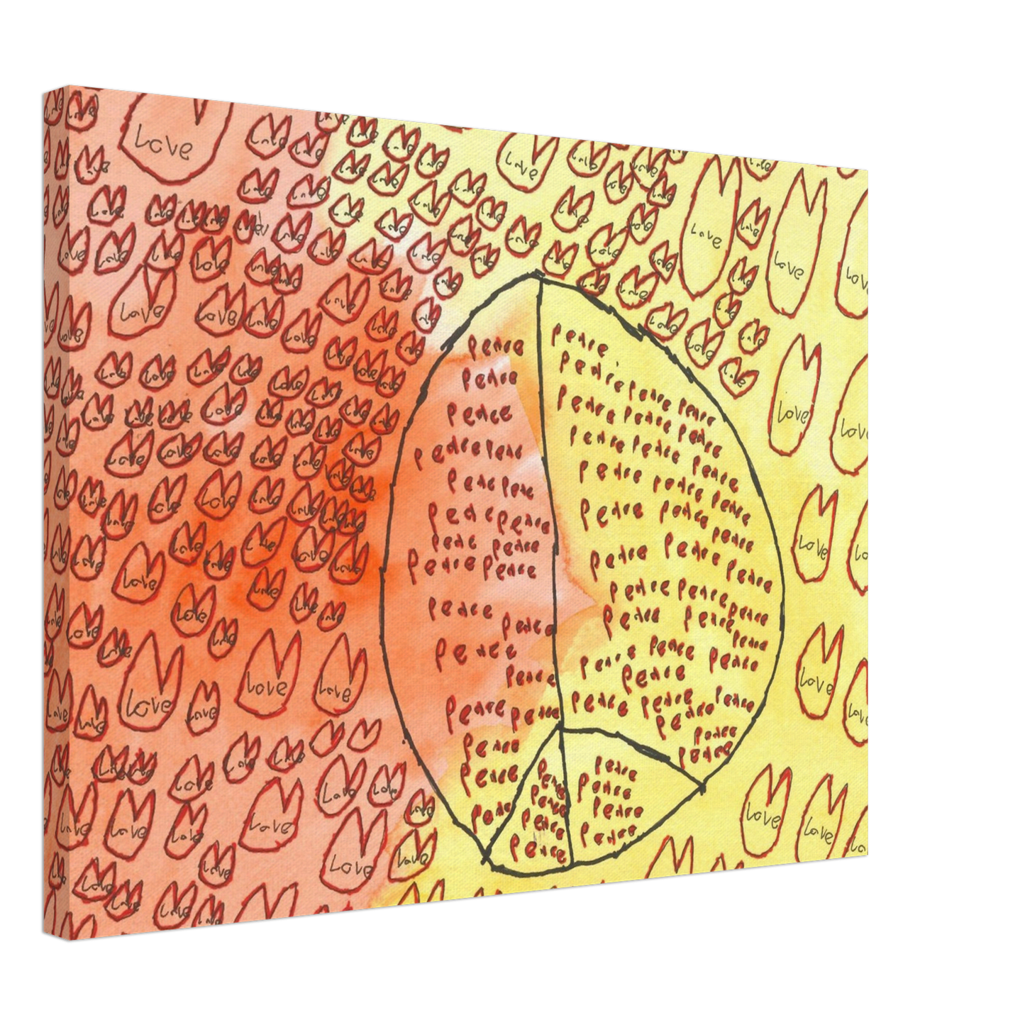 Canvas Print 18"x24" - "Peace and Love"