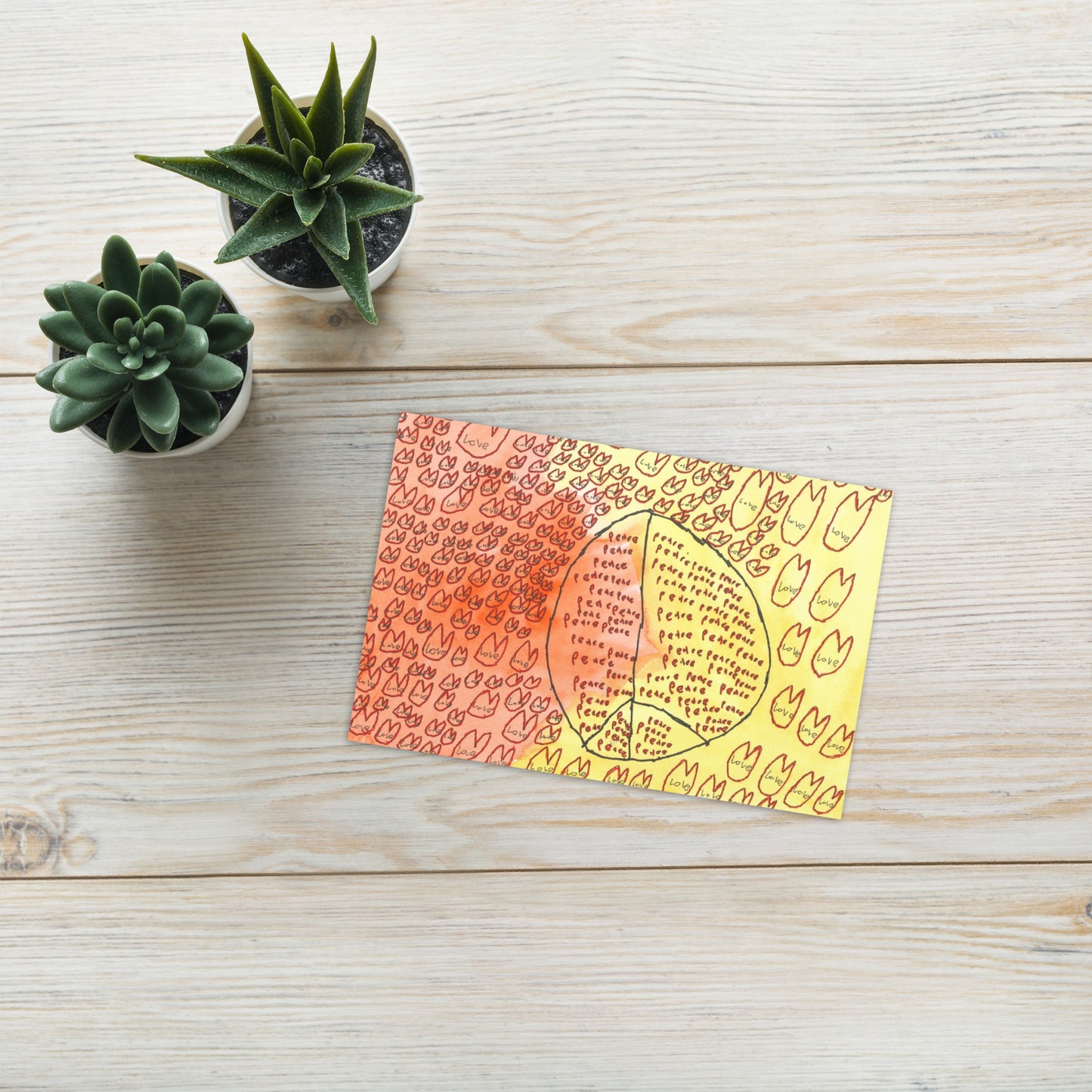 Greeting card - "Peace and Love"