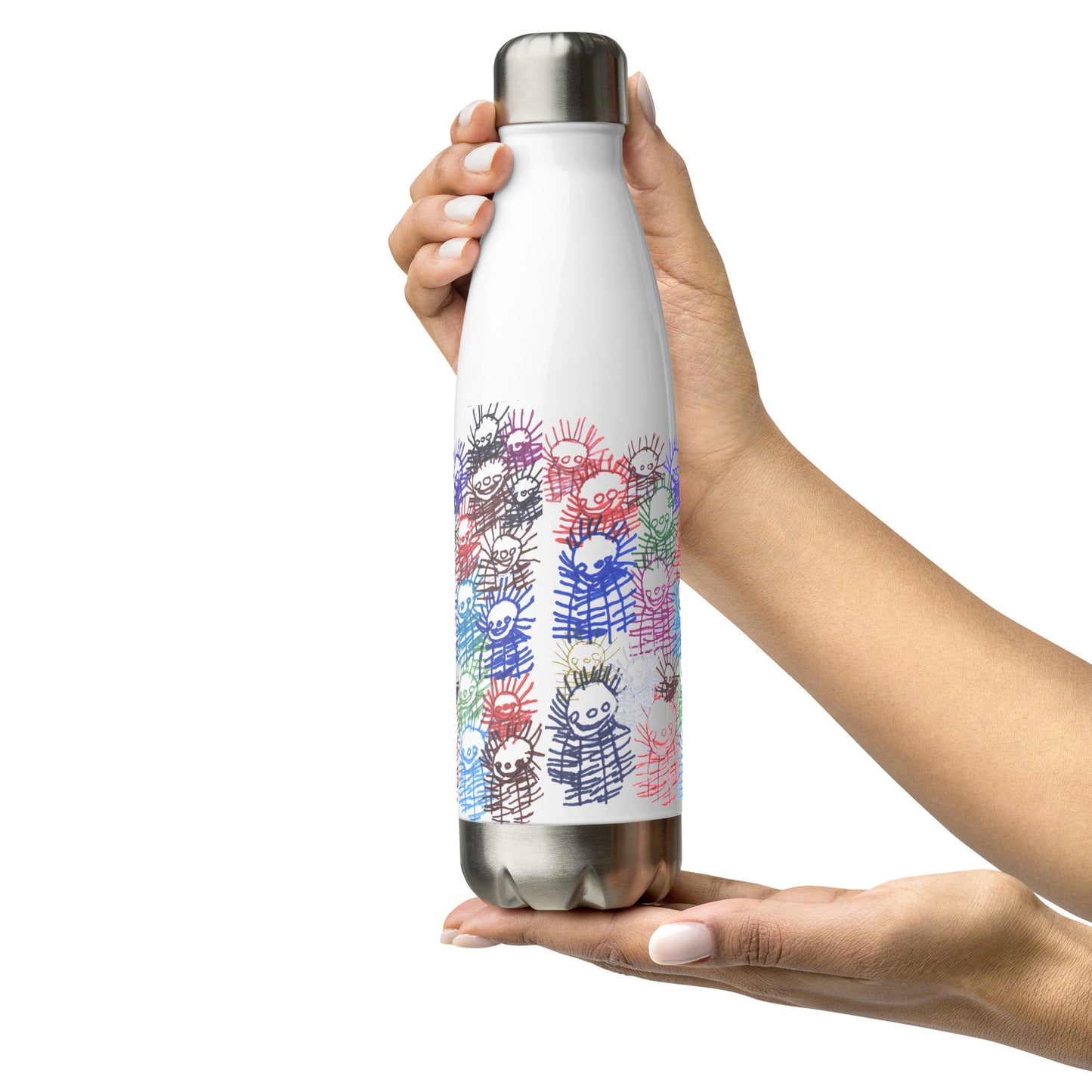 Stainless Steel Water Bottle - "Pretty Flowers 60th Birthday Party"