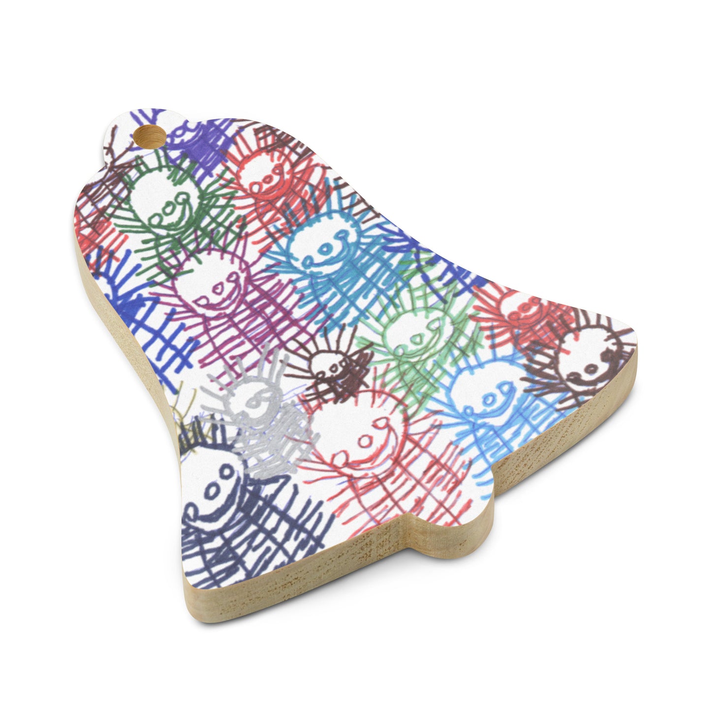 Wooden ornament & magnet - "Pretty Flower's 60th Birthday Party"