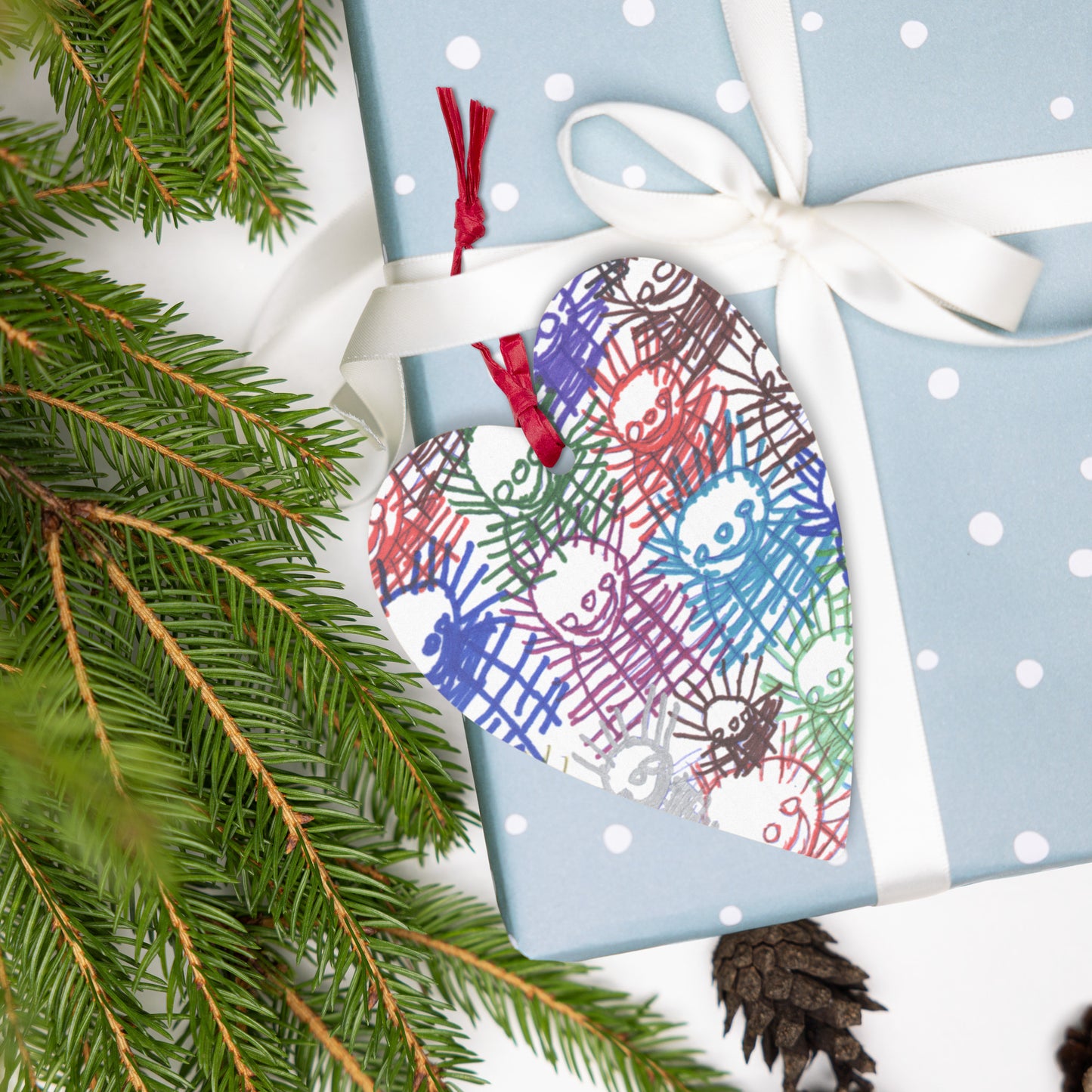 Wooden ornament & magnet - "Pretty Flower's 60th Birthday Party"