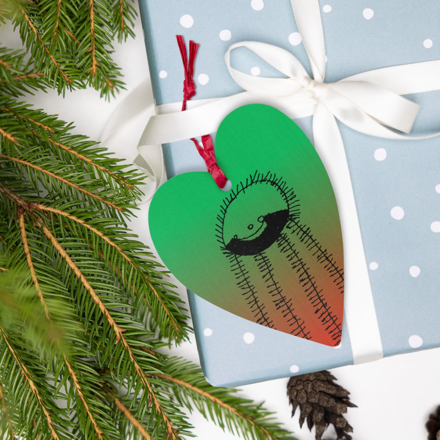 Wooden ornament & magnet - "Just Me"