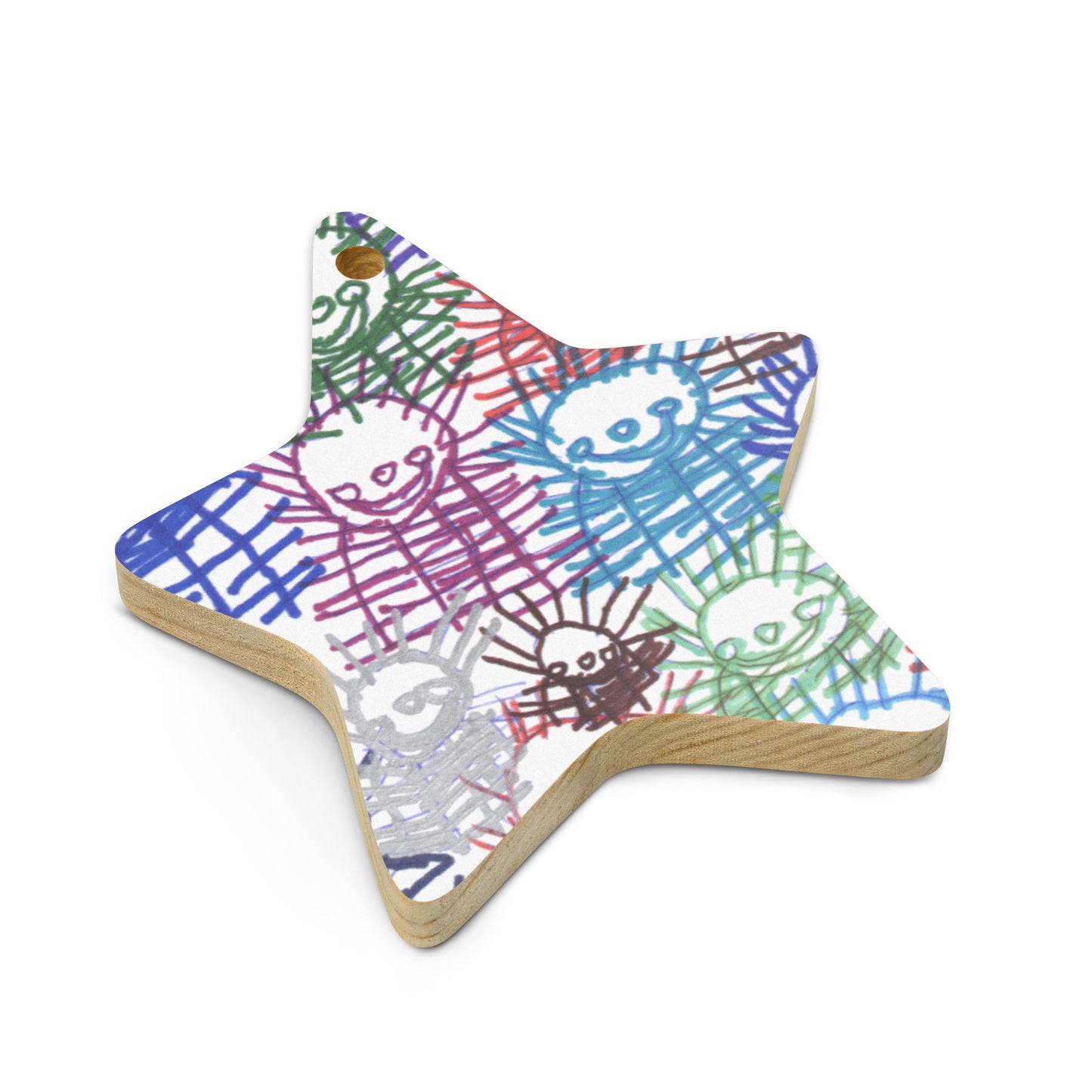 Wooden ornament & magnet - "Pretty Flower's 60th Birthday Party"