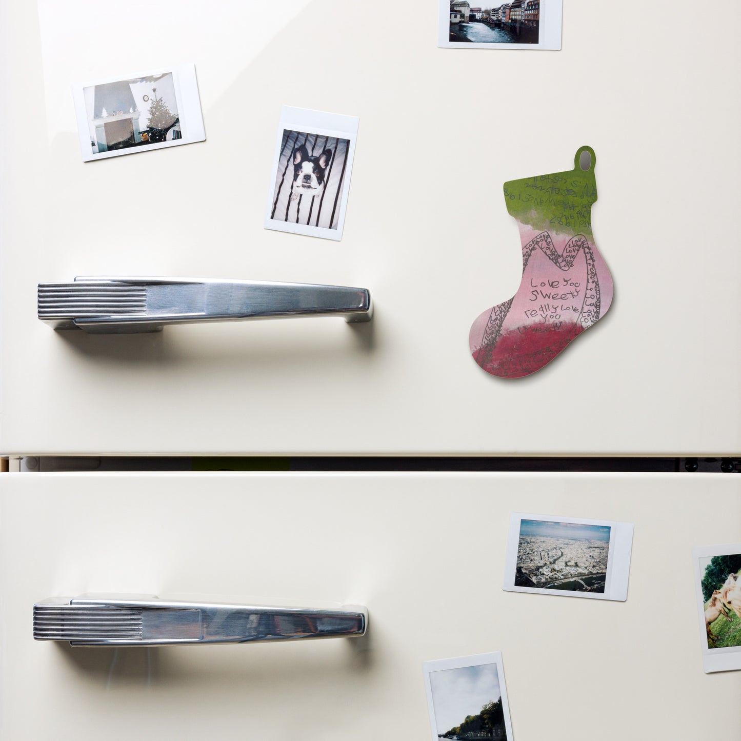 Wooden ornament & magnet - "Love and True Love"