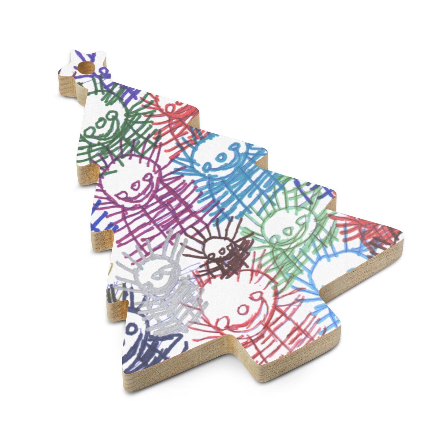 Wooden ornament & magnet - "Pretty Flower's 60th Birthday Party"