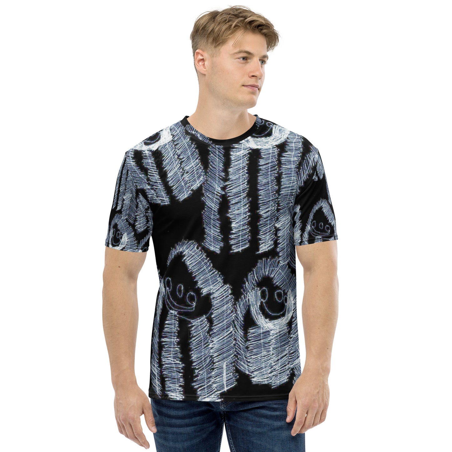 Men's wrap-around tee - "Happy Family" light image