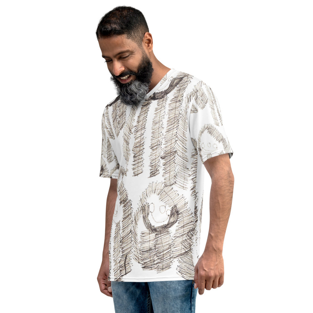 Men's wrap-around tee - "Happy Family" dark image