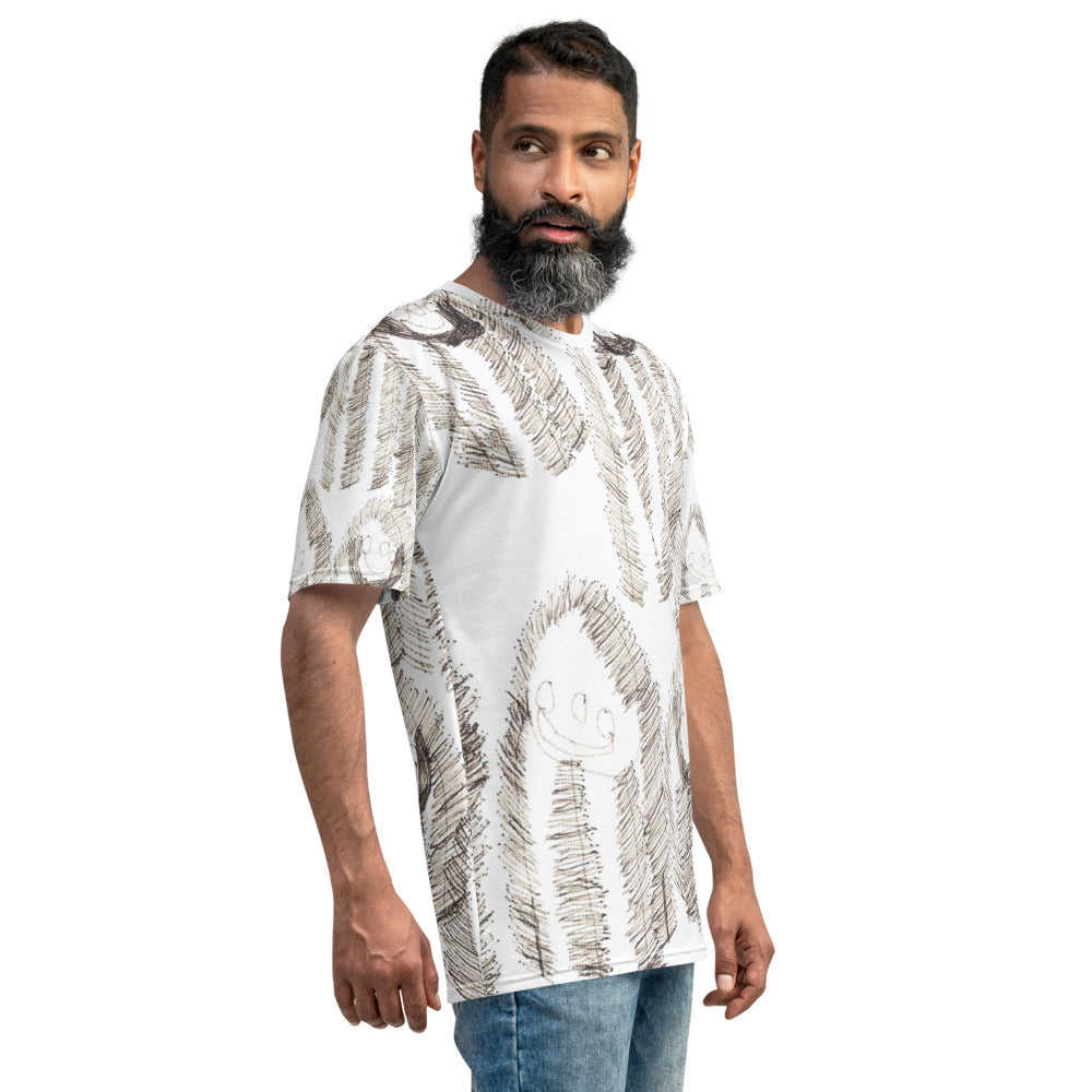 Men's wrap-around tee - "Happy Family" dark image