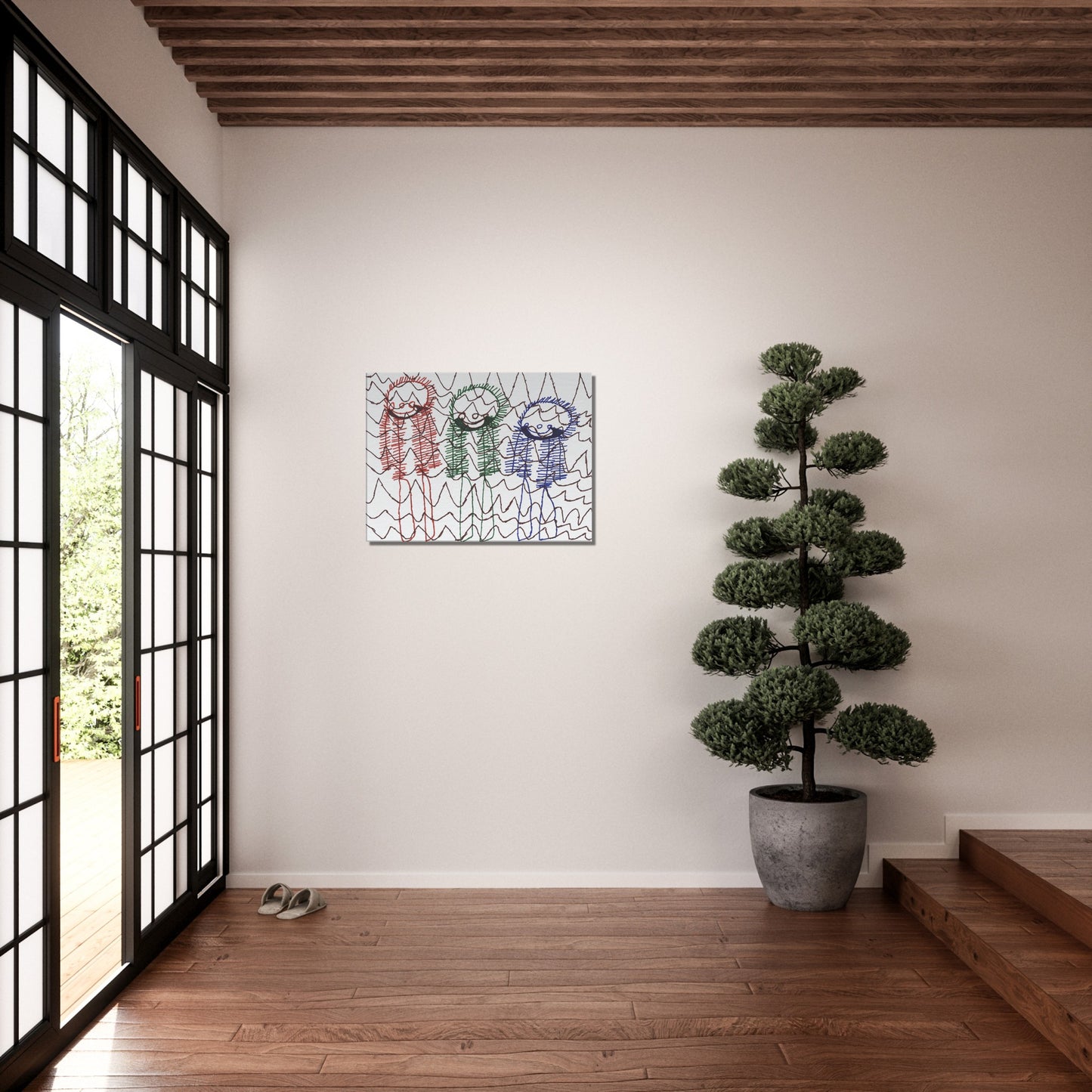 Canvas 18"x24" - "Skiing Moguls at Tremblant"