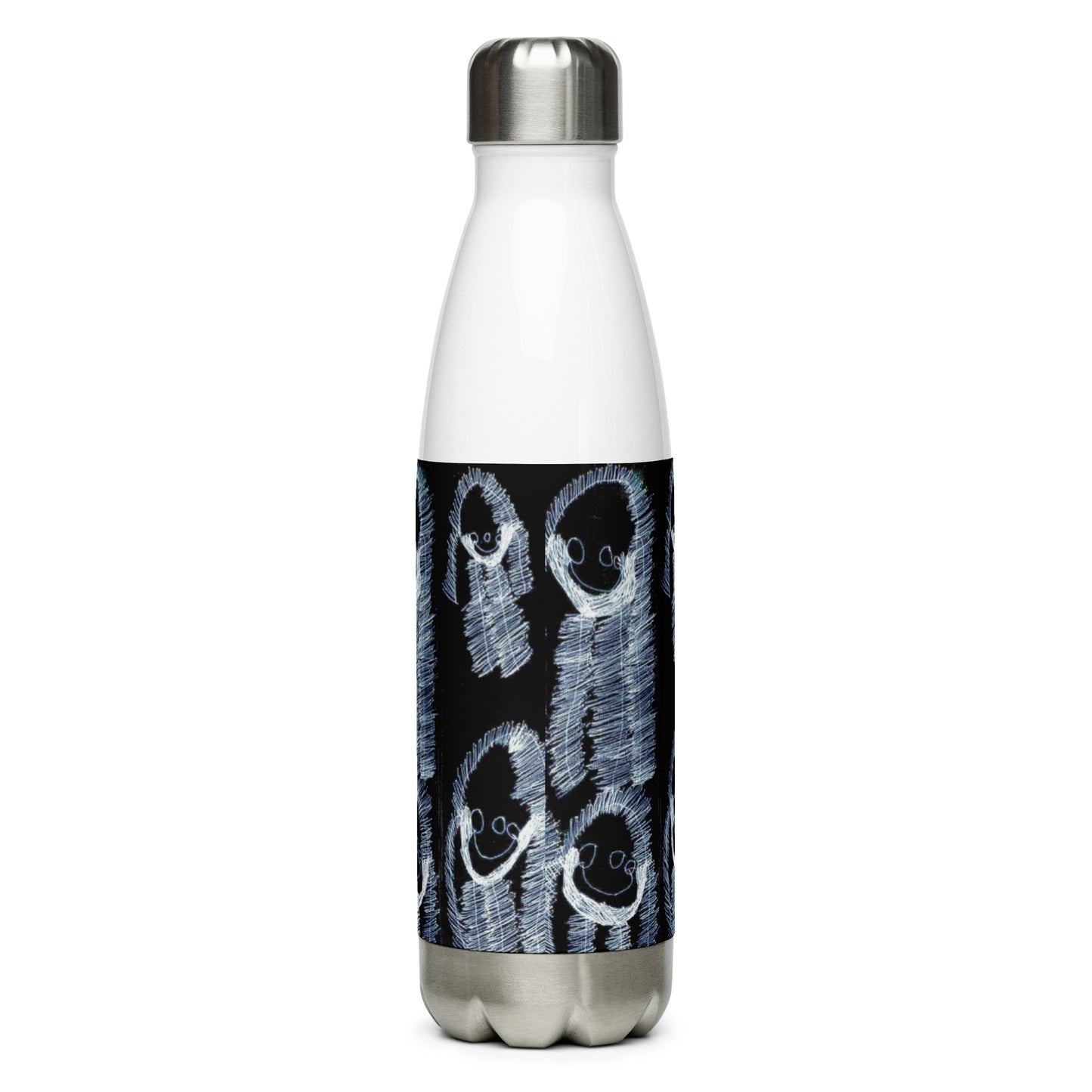Stainless Steel Water Bottle - "Happy Family" light image