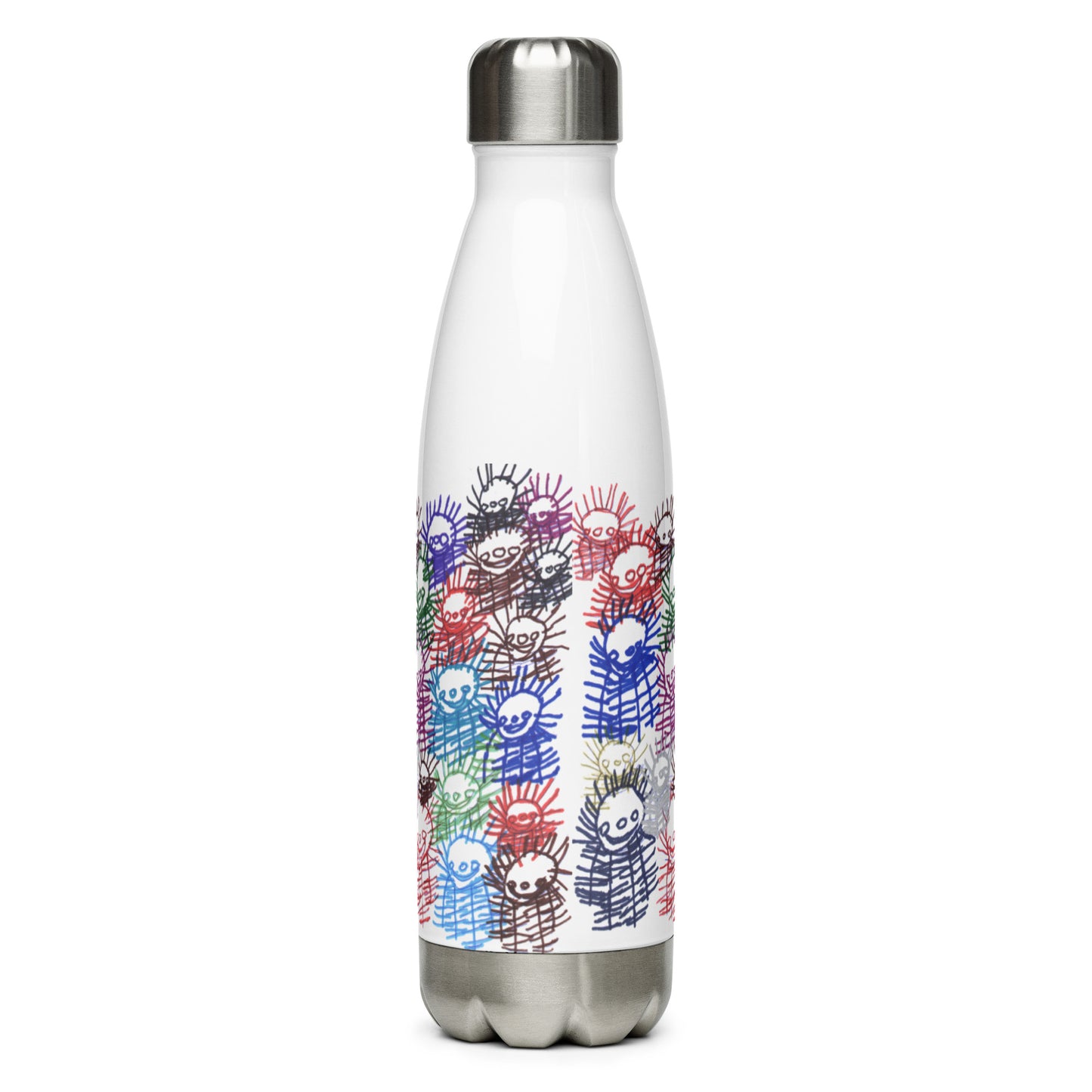 Stainless Steel Water Bottle - "Pretty Flowers 60th Birthday Party"