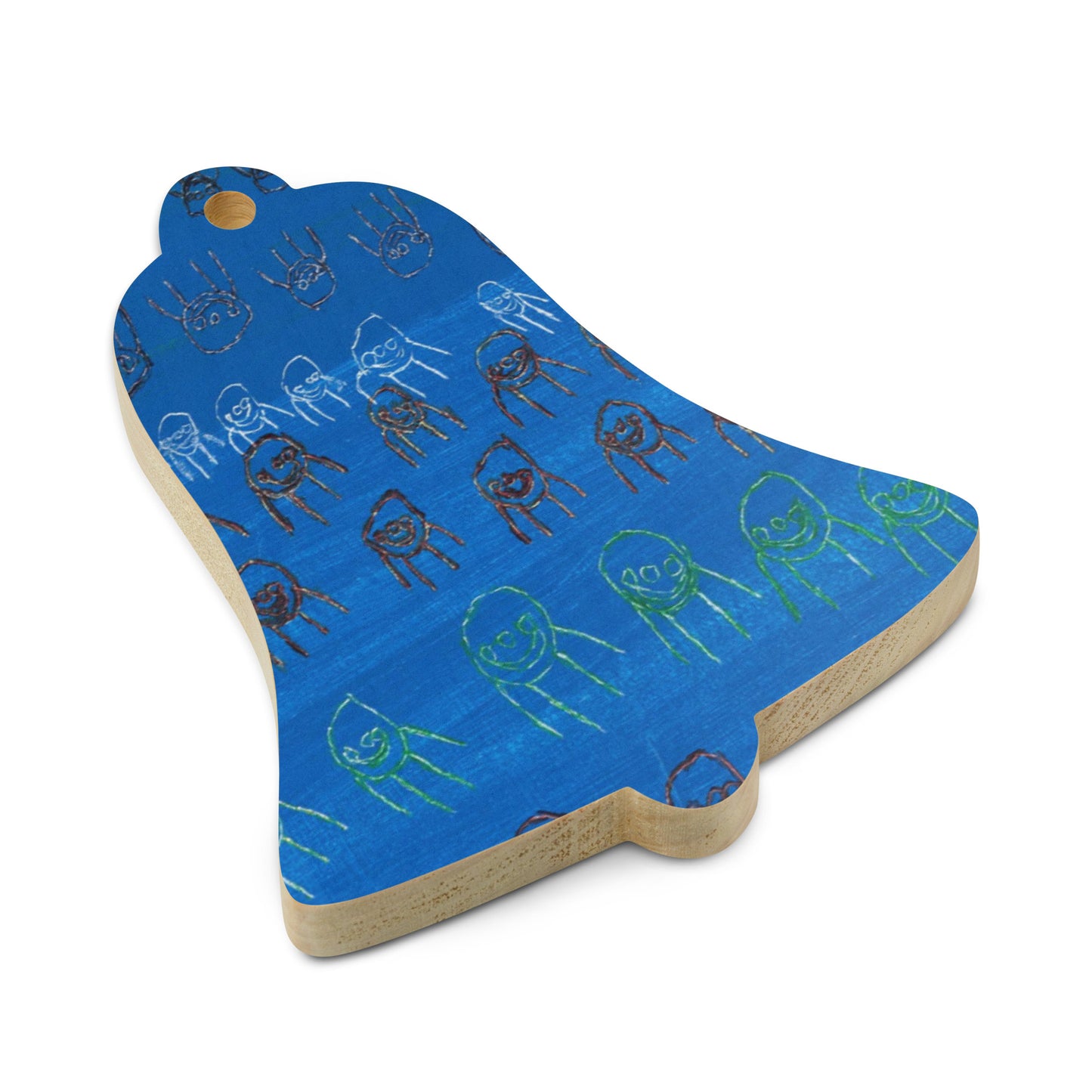 Wooden ornament & magnet - "Colourful People"