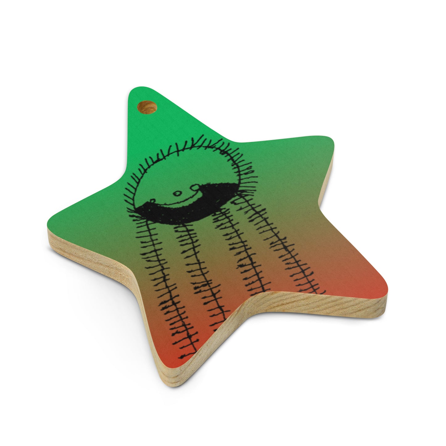 Wooden ornament & magnet - "Just Me"