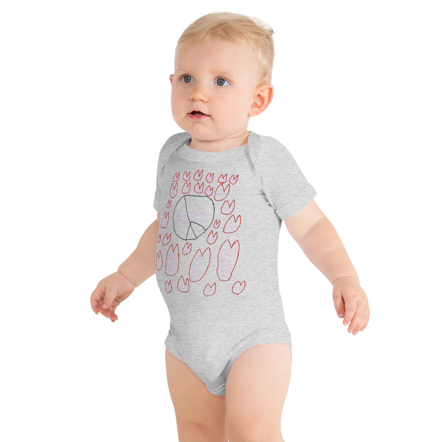 Baby & toddler onesie - "Peace and Love"