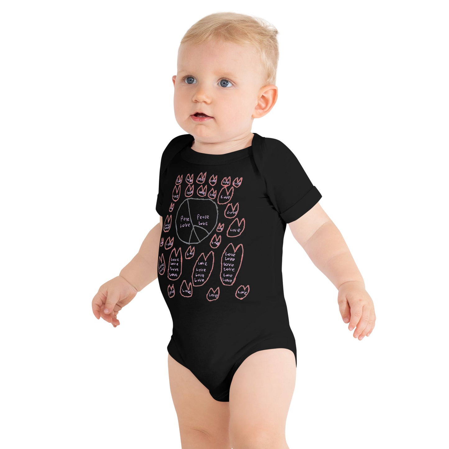 Baby & toddler onesie - "Peace and Love"