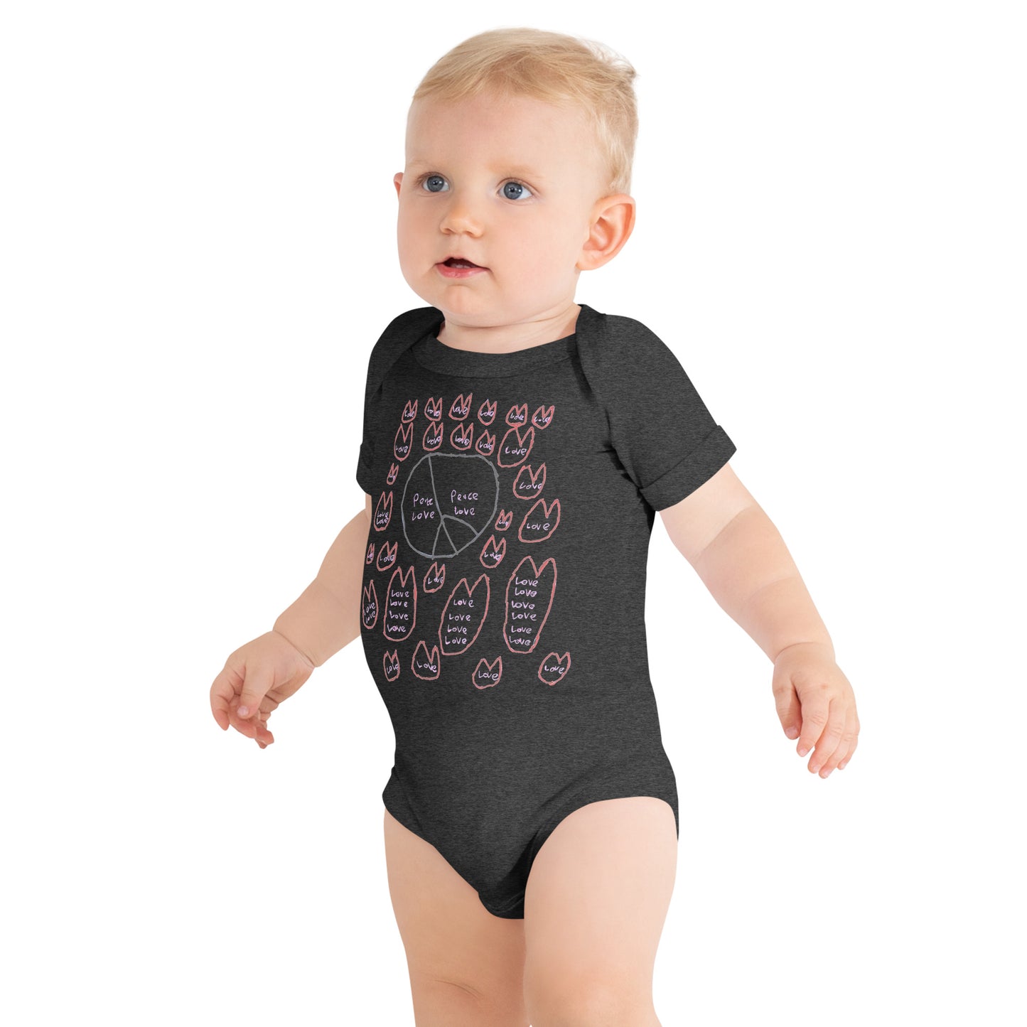 Baby & toddler onesie - "Peace and Love"