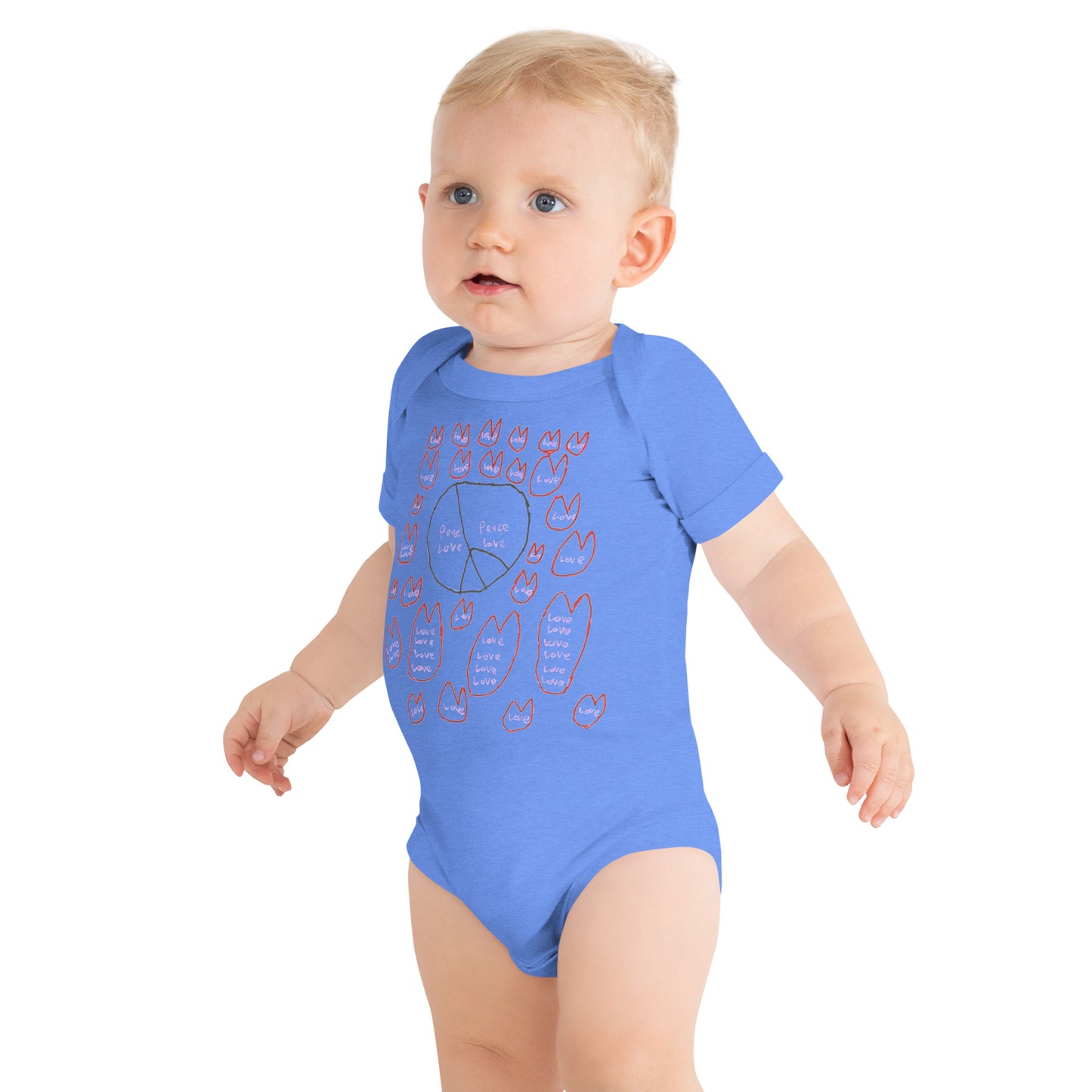 Baby & toddler onesie - "Peace and Love"