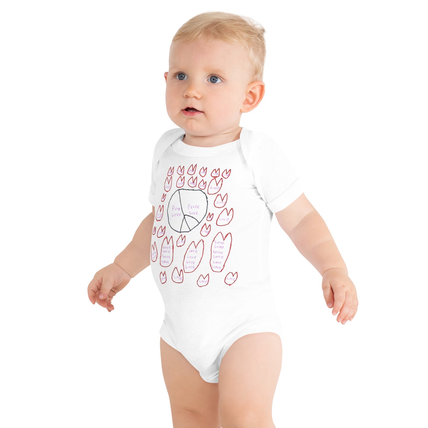 Baby & toddler onesie - "Peace and Love"