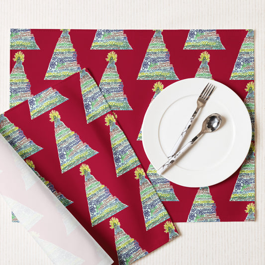 Placemat Set of 4 - "My Christmas Tree"