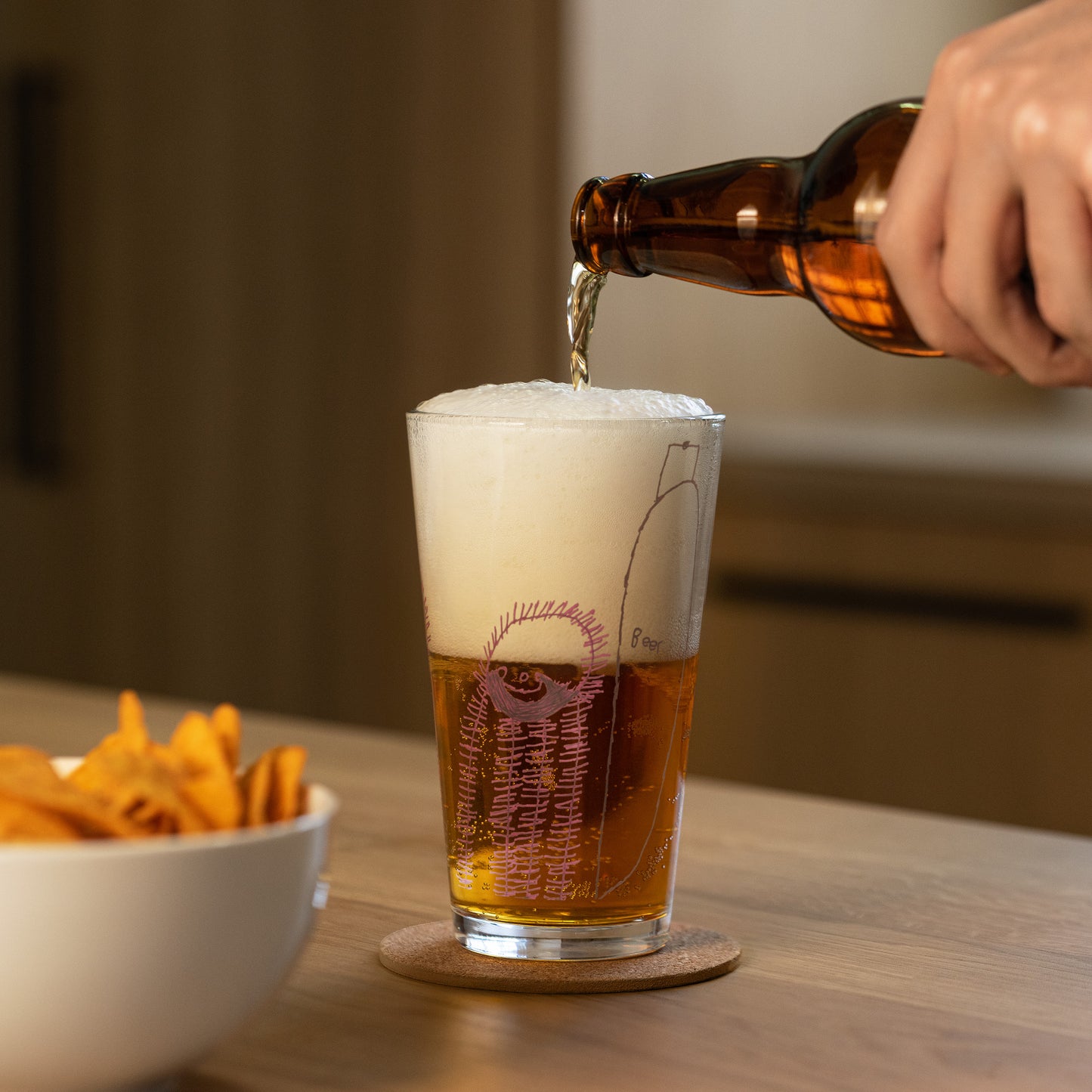 Pint Glass - "Drinking Beer With Dad"