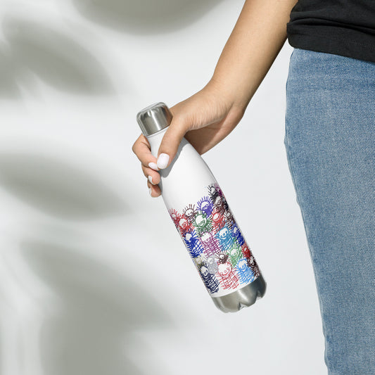 Stainless Steel Water Bottle - "Pretty Flowers 60th Birthday Party"