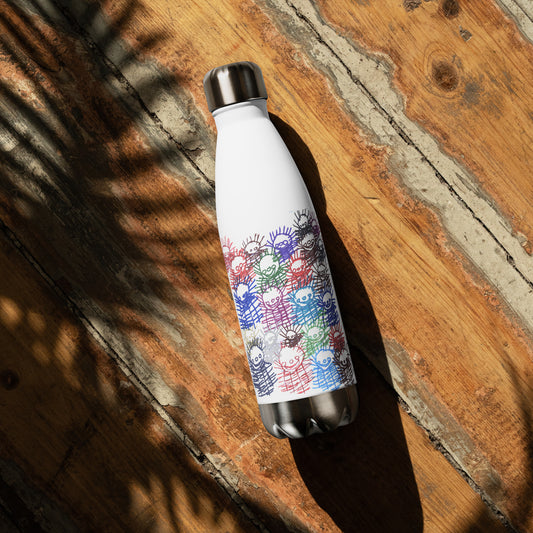 Stainless Steel Water Bottle - "Pretty Flowers 60th Birthday Party"