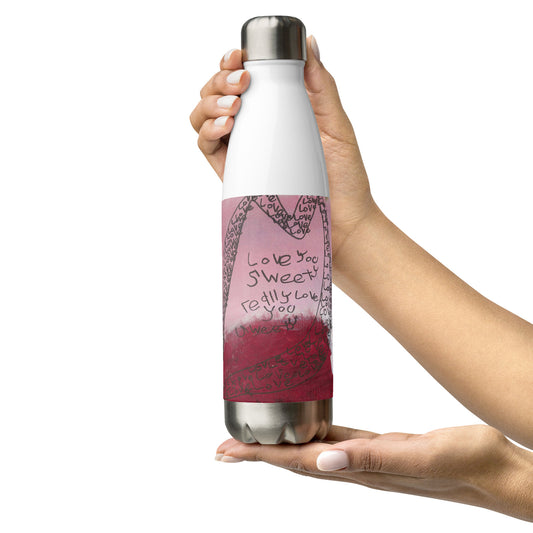 Stainless Steel Water Bottle - "Love and True Love"