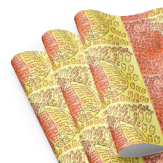 Wrapping paper sheets - "Peace and Love"