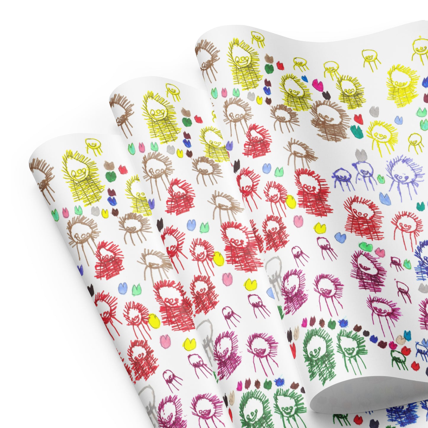 Wrapping paper sheets - "Loving Families"