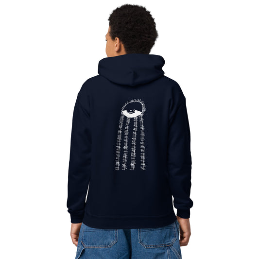 Youth hoodie - Art By J Positive logo on front, "Just Me" on back