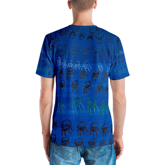 Men's wrap-around tee - "Colourful People"