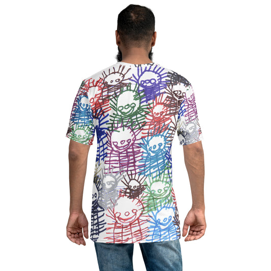 Men's wrap-around tee - "Pretty Flower's 60th Birthday Party"