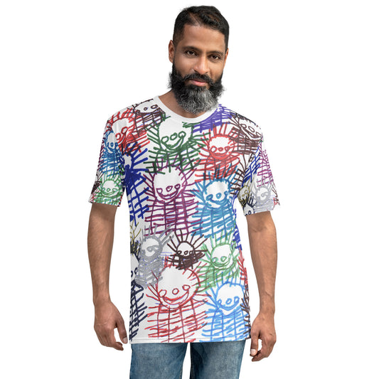 Men's wrap-around tee - "Pretty Flower's 60th Birthday Party"