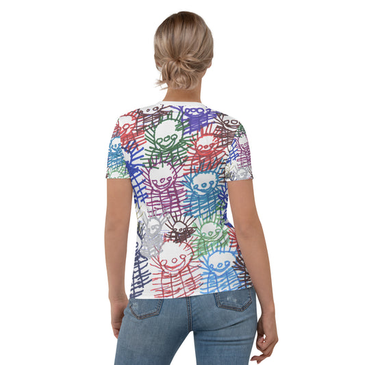 Women's wrap-around tee - "Pretty Flower's 60th Birthday Party"