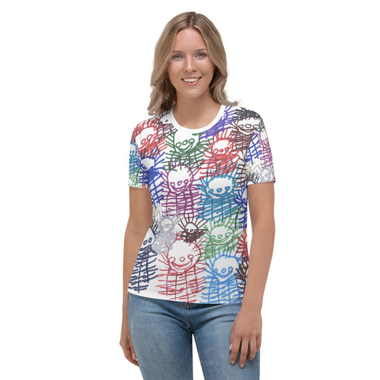 Women's wrap-around tee - "Pretty Flower's 60th Birthday Party"