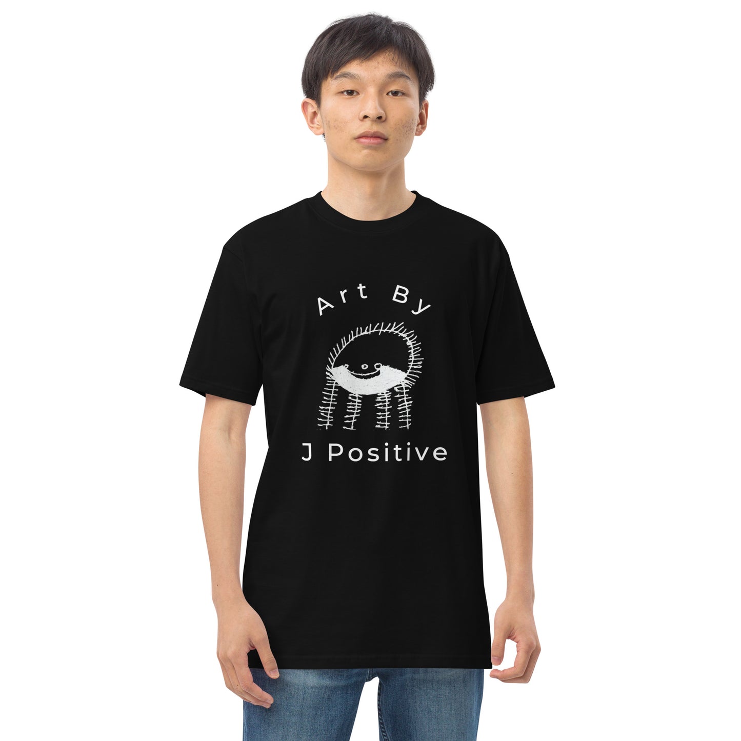 Men’s tee - Art By J Positive logo