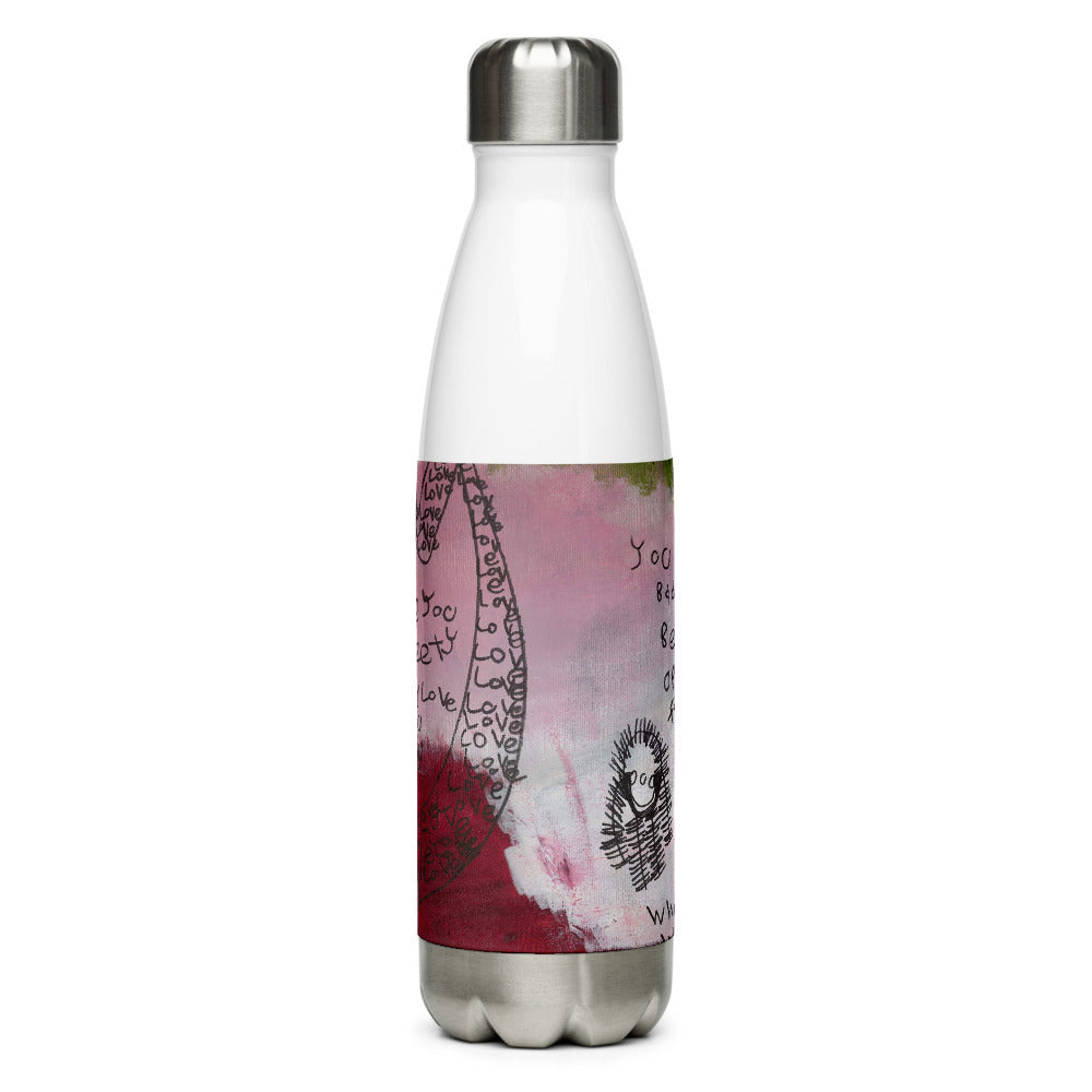 Stainless Steel Water Bottle - "Love and True Love"