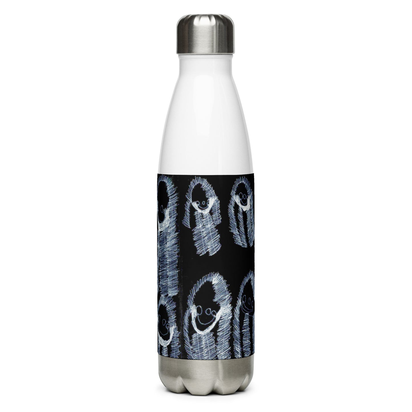 Stainless Steel Water Bottle - "Happy Family" light image