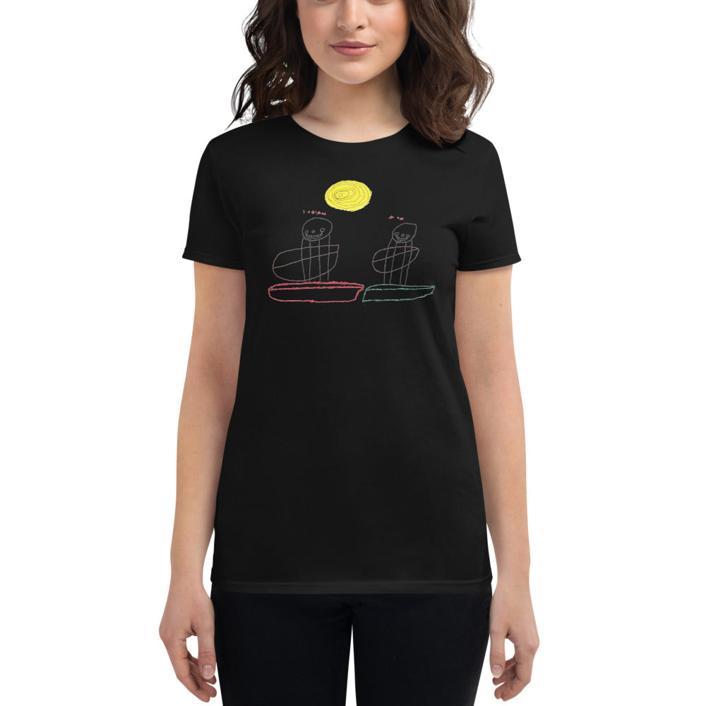 Women's tee - "Kayaking With Mom"