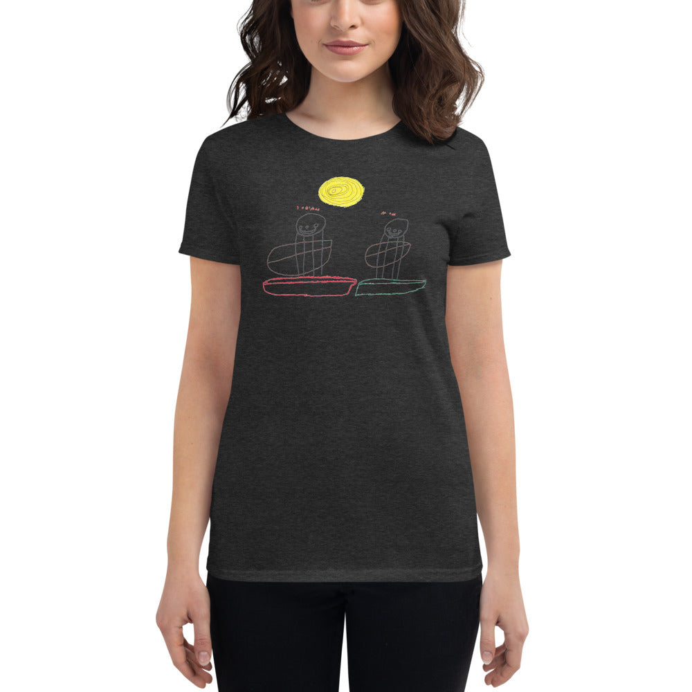 Women's tee - "Kayaking With Mom"